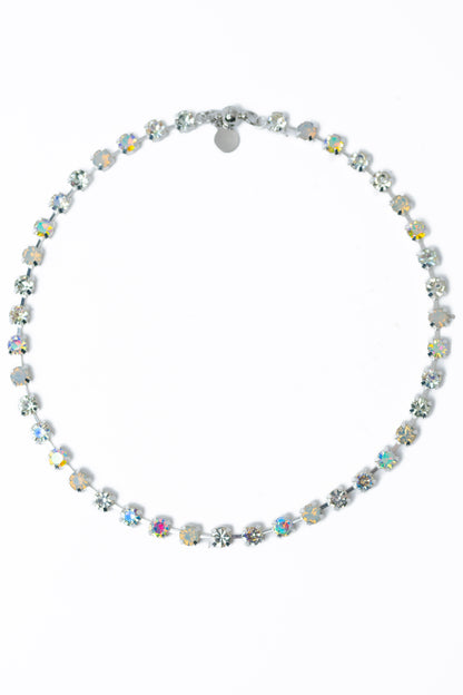 Evi Necklace - Liquid Metallic Pearl White