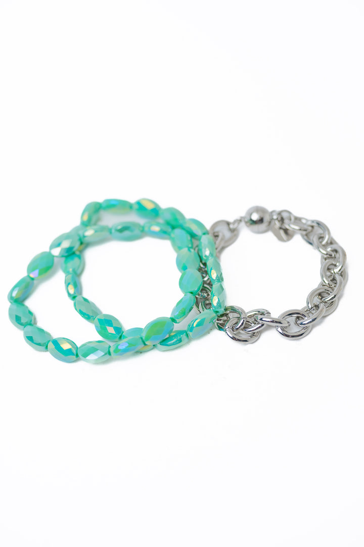 Cupids Cloud Bracelet Set - Silver