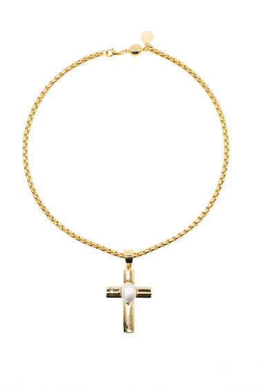 La Perla Cross Necklace - Gold