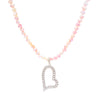 Raine Love Necklace - Liquid Metallic Pearl White Strawberry Lemonade