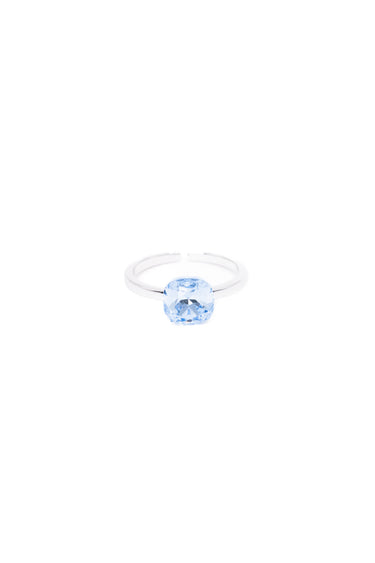 Mini Kat Ring - Silver Ice Blue