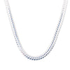 Eva Necklace - Liquid Metallic Pearl White