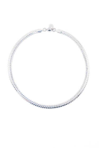 Eva Necklace - Liquid Metallic Pearl White