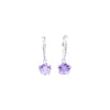 Elise Earrings - Liquid Metallic Pearl White Lilac Kiss