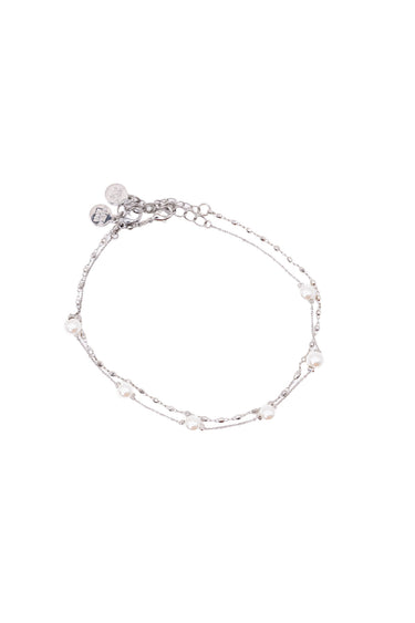Olivia Anklet Set- White Pearl