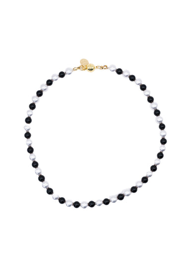 The Polka Dot Necklace - White Black