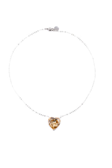 Forever Love Necklace - Liquid Metallic Pearl White Champagne Kiss