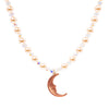 Hollow Moon Necklace - Pumpkin Spice