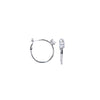 Crystal Affair Earrings Small - Gunmetal
