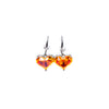 Glow Heart Earrings - Gunmetal Pumpkin