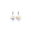 Velvet Heart Earrings - Metallic Whisper