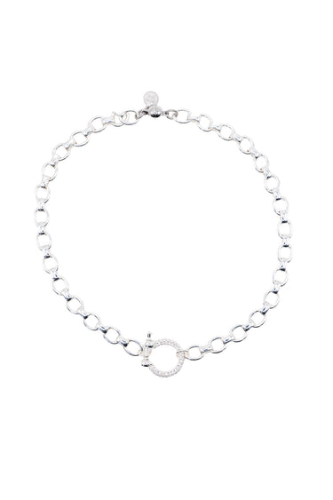 Take It Easy Necklace - Liquid Metallic Pearl White
