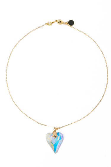Story Of My Life Necklace - Clear Heart