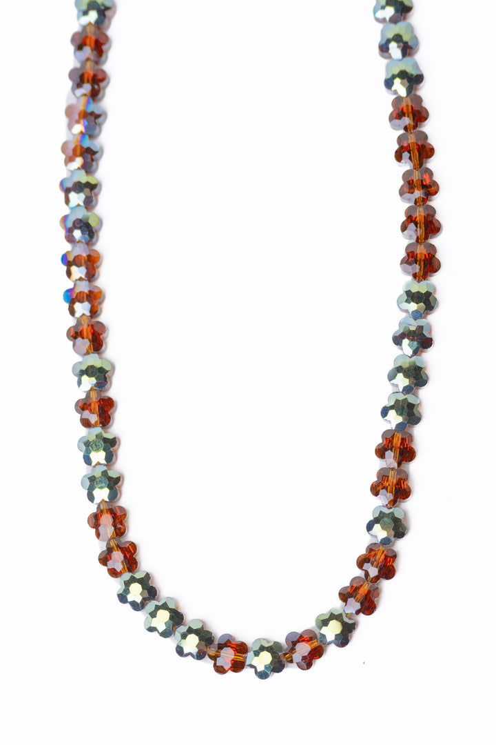 Sunflower Glow Necklace - Rosewood