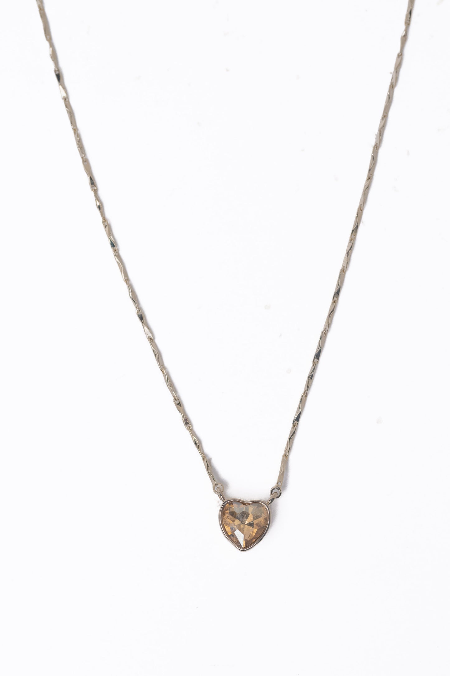 Crystal Love Necklace - Linen Champagne
