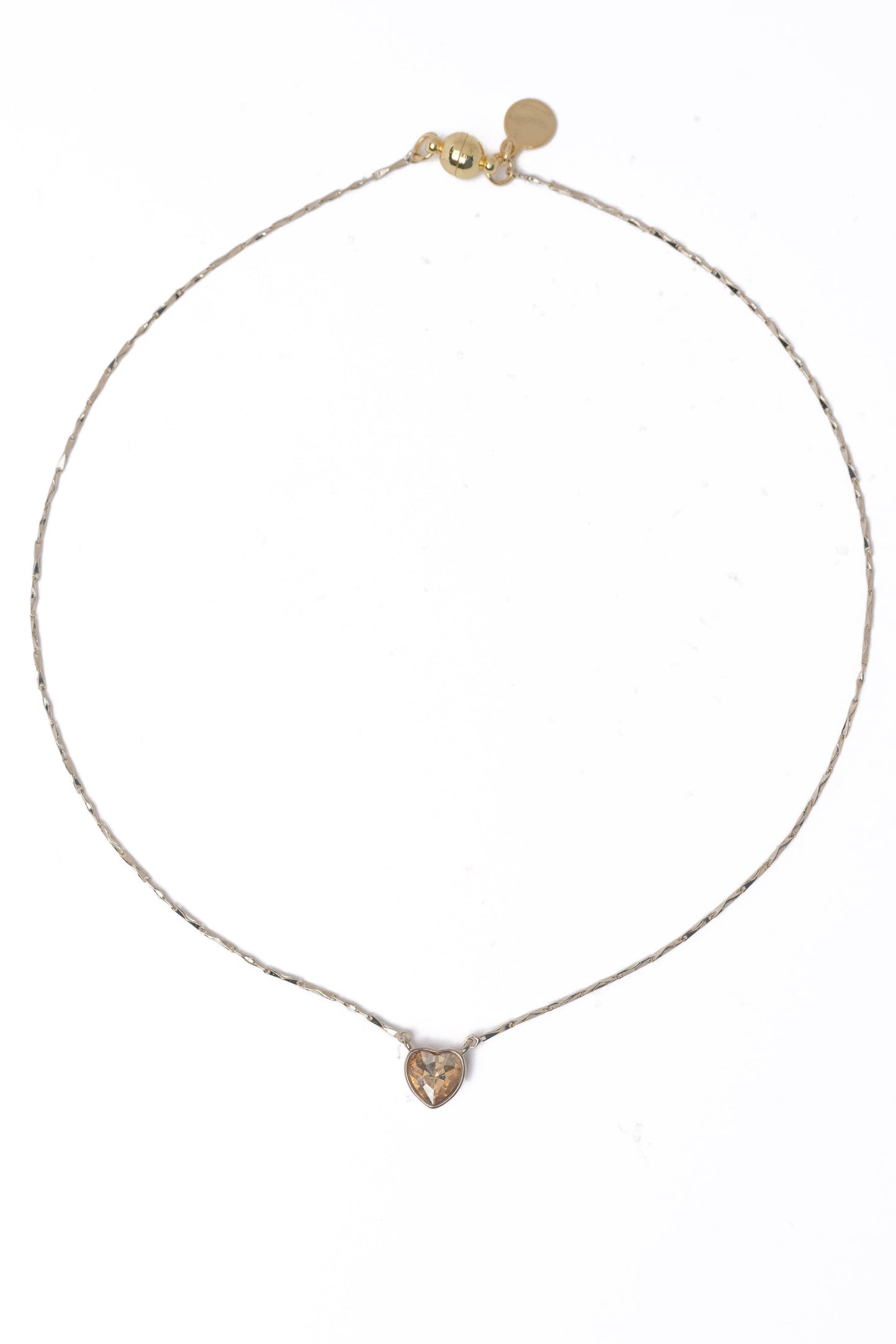 Crystal Love Necklace - Linen Champagne