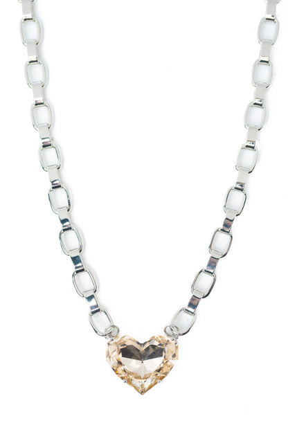 Summer Love Necklace - Silver Champagne Kiss