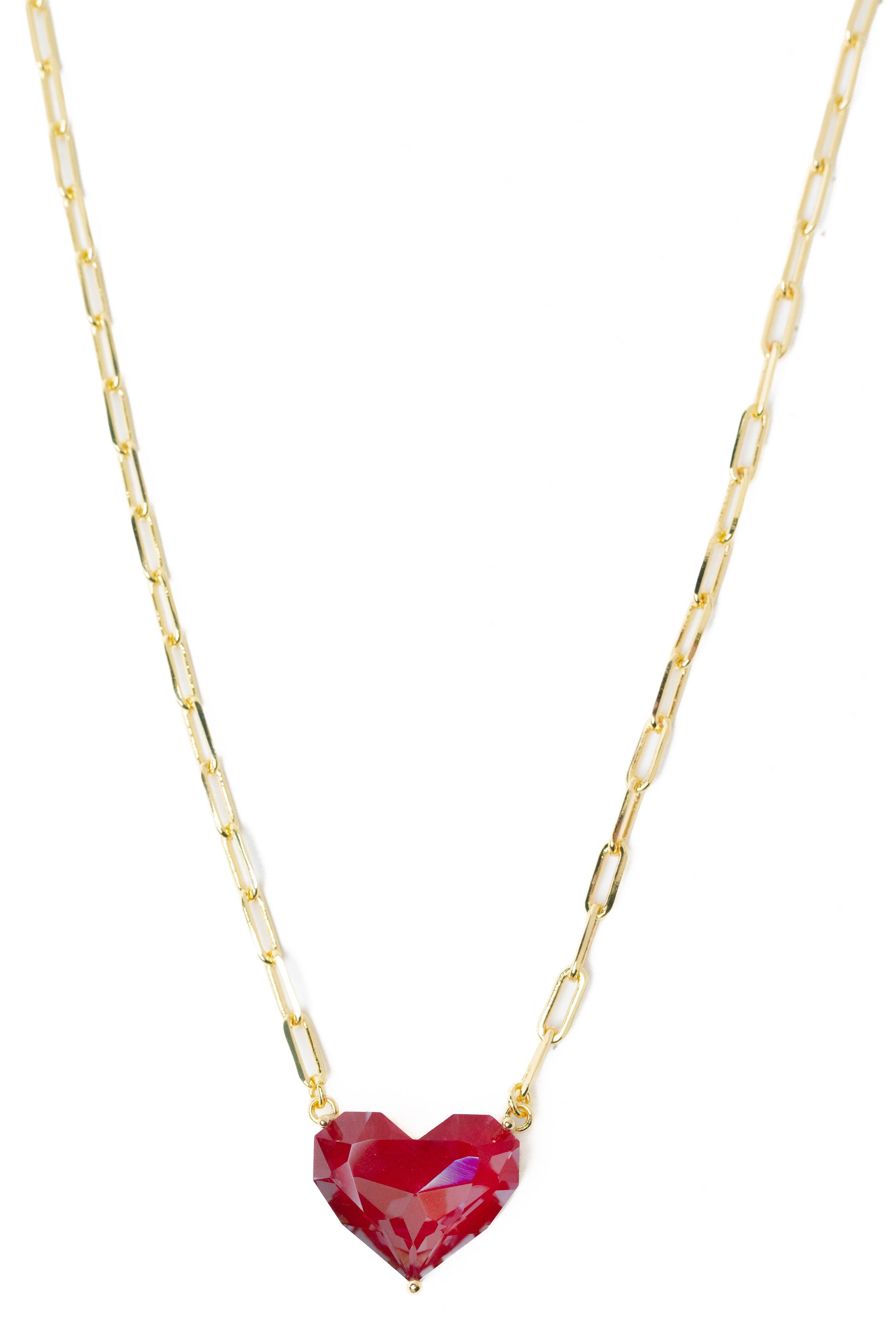 Spring Love Necklace - Gold Red Velvet