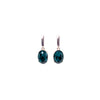 Bali Earrings - Light Rose Gold Ocean Blue