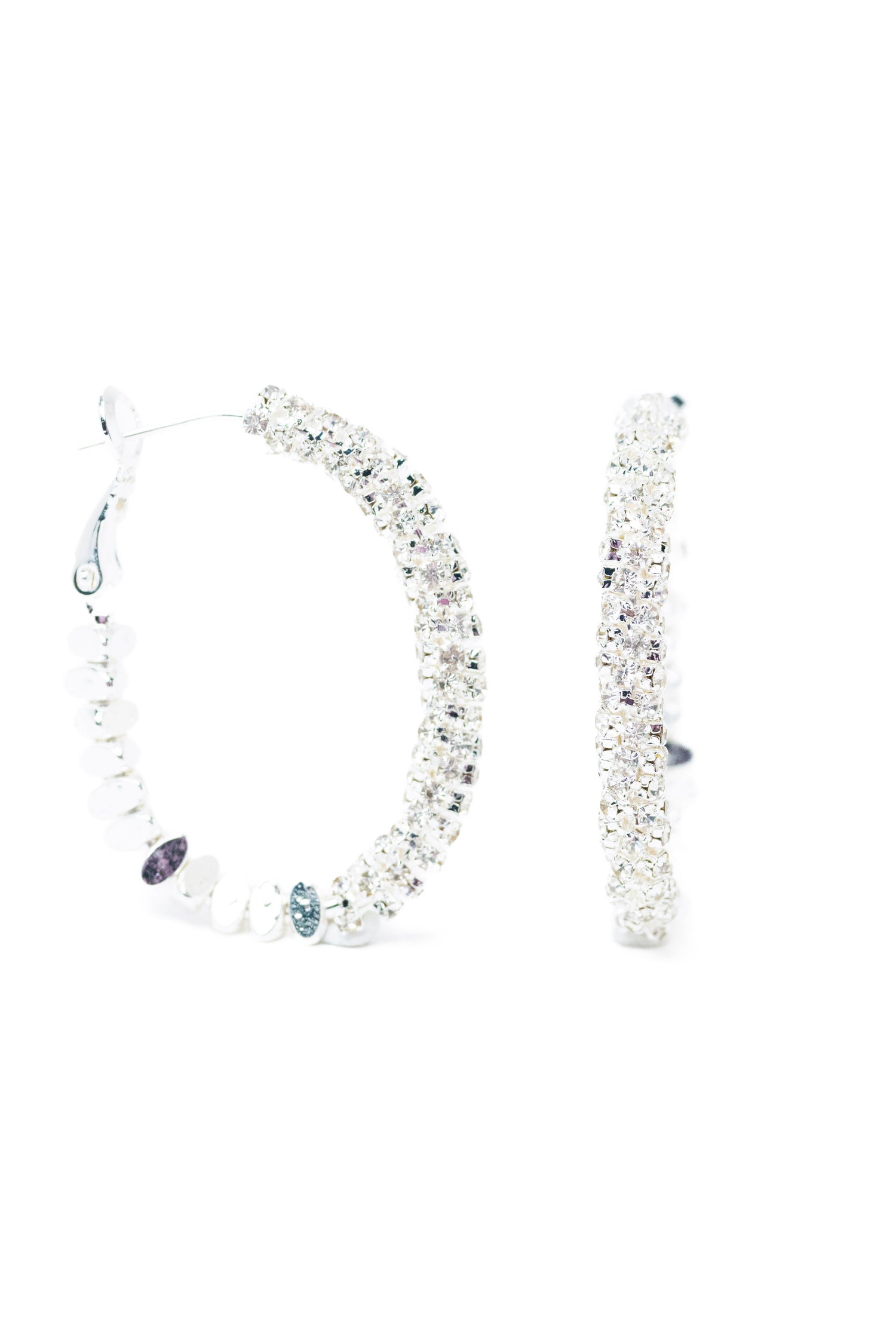 Nina Earrings - Liquid Metallic Pearl White