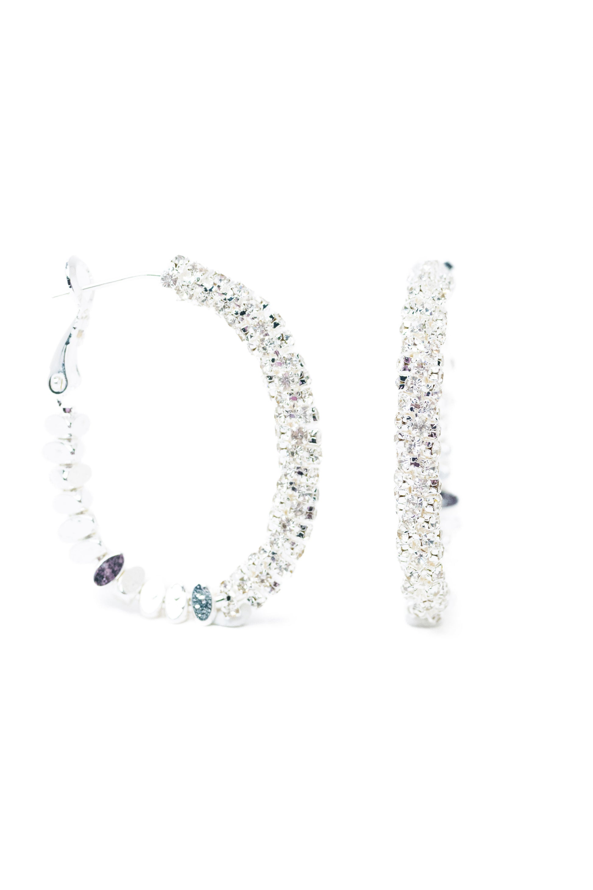 Nina Earrings - Liquid Metallic Pearl White