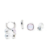 Crystal Promise Earrings - Silver Pinky Promise