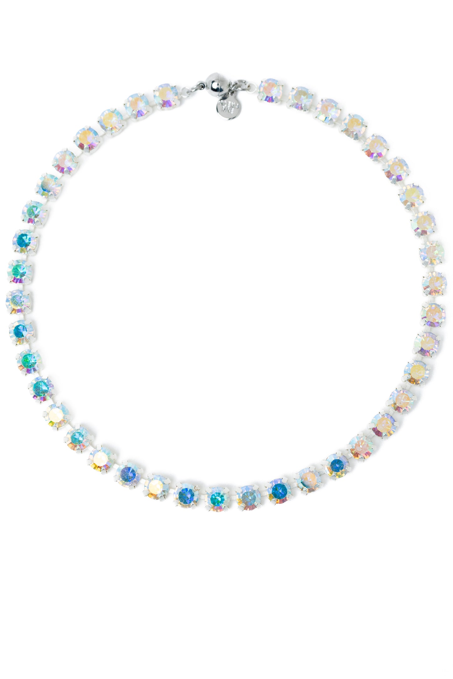 Ava Necklace - Metallic Pearl White