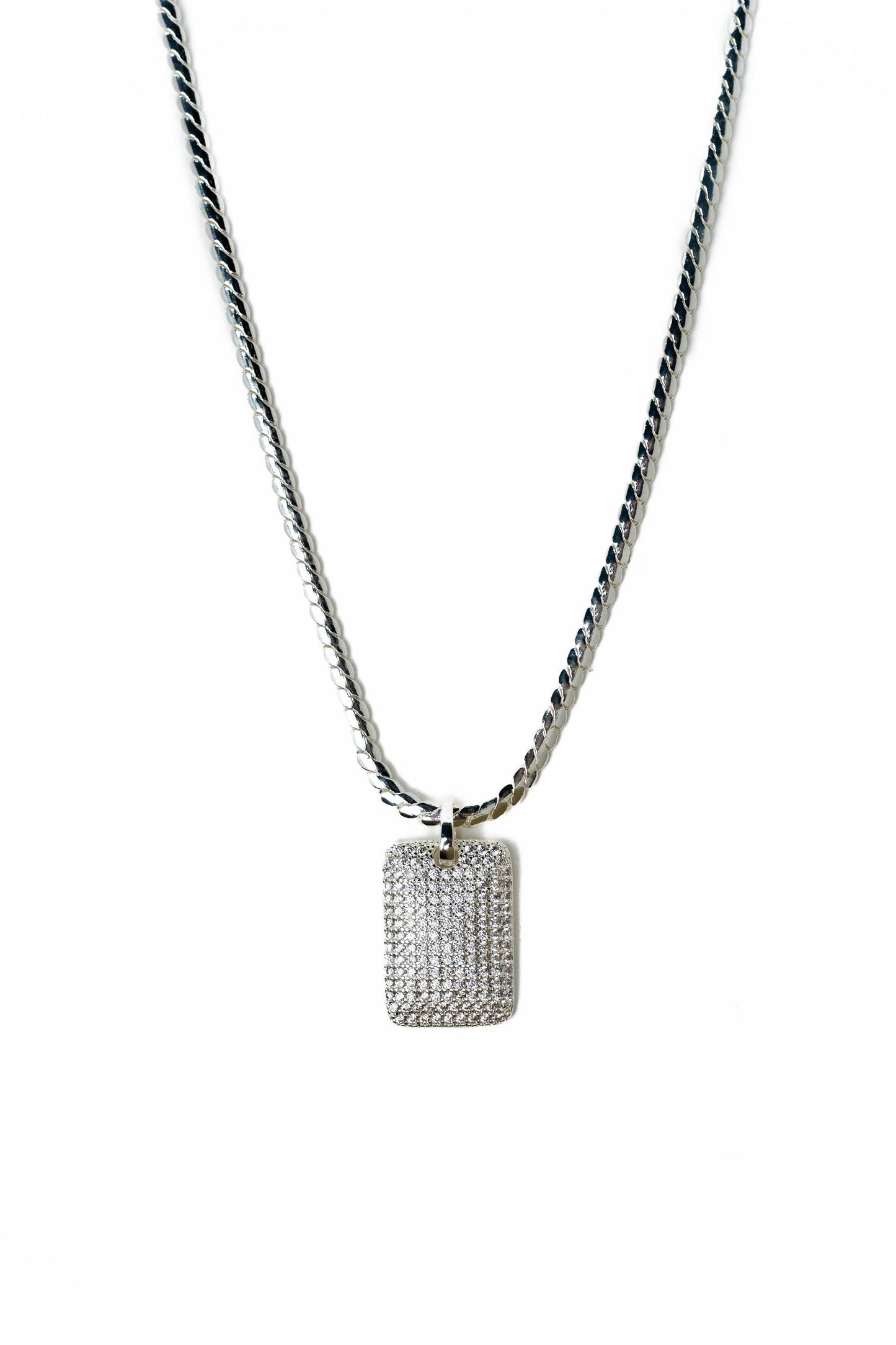 Dominique Necklace - Liquid Metallic Pearl White