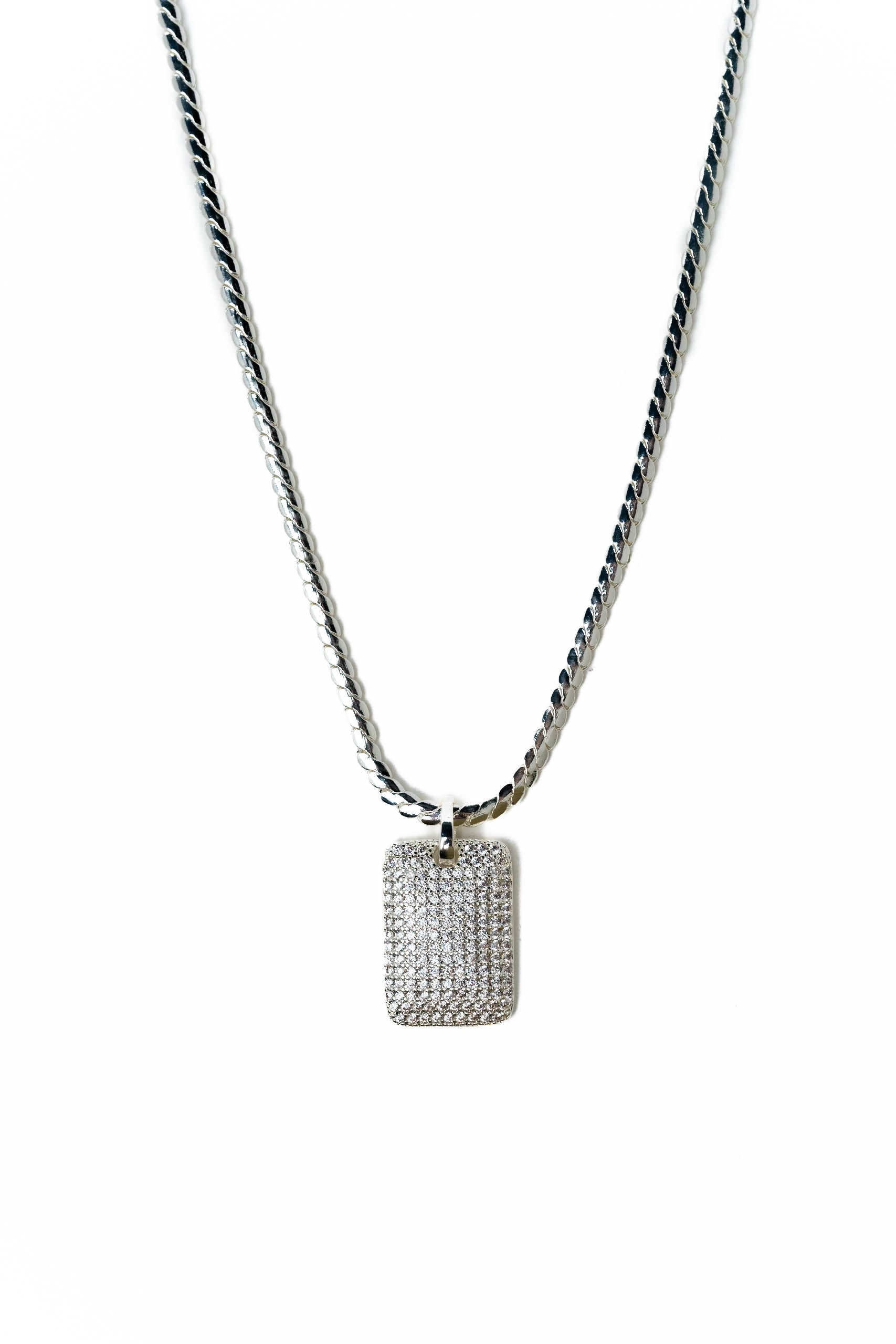 Dominique Necklace - Liquid Metallic Pearl White