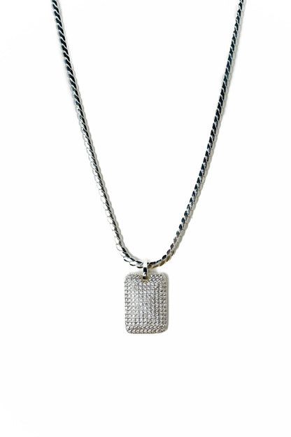 Dominique Necklace - Liquid Metallic Pearl White