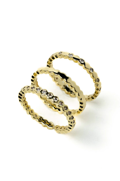 Going In Circles Ring Set - Metallic Moonlight