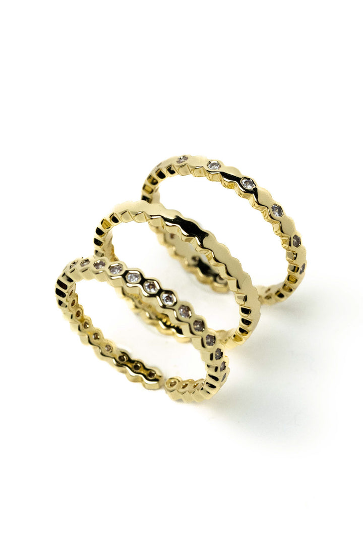 Going In Circles Ring Set - Metallic Moonlight