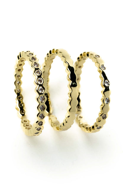 Going In Circles Ring Set - Metallic Moonlight