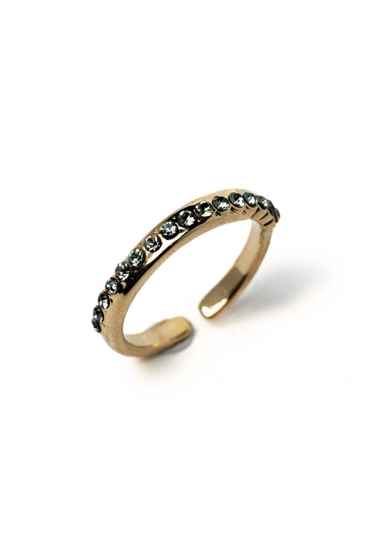 Moscow Ring - Metallic Linen Smokey