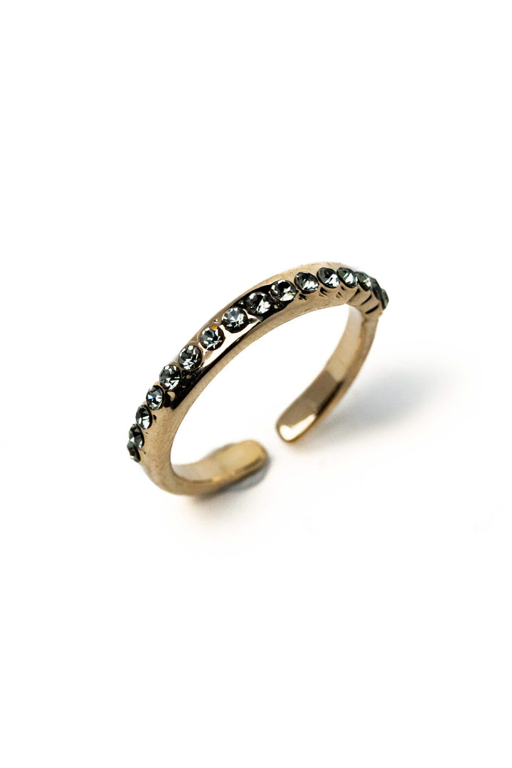 Moscow Ring - Metallic Linen Smokey