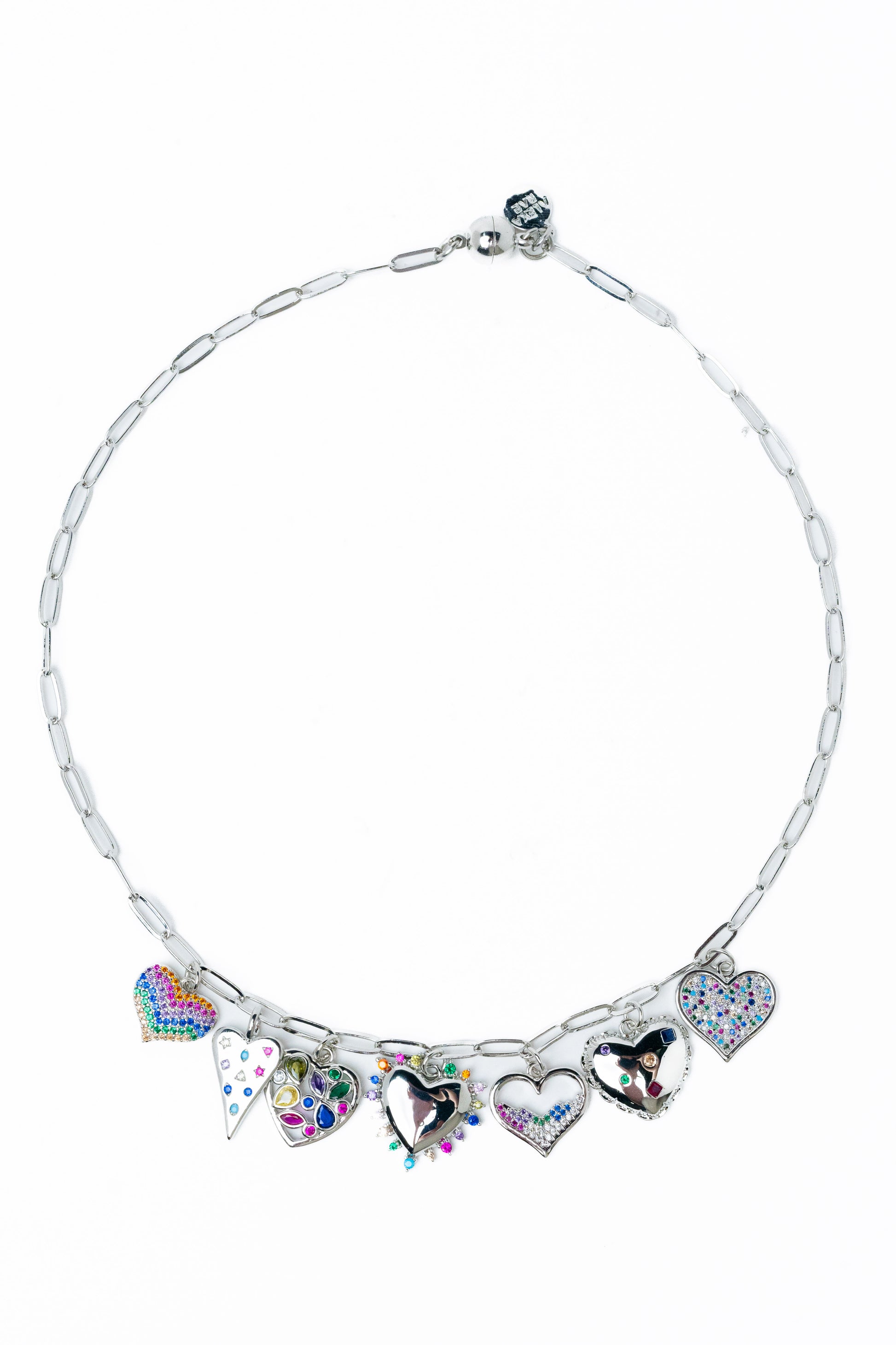 Forever In My Heart Necklace - Silver Multi