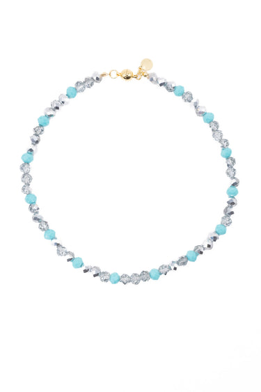 Sunset In Copa Necklace - Silver Turquoise