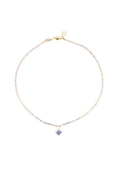 Jewel Lilac Necklace - Gold Lilac Kiss