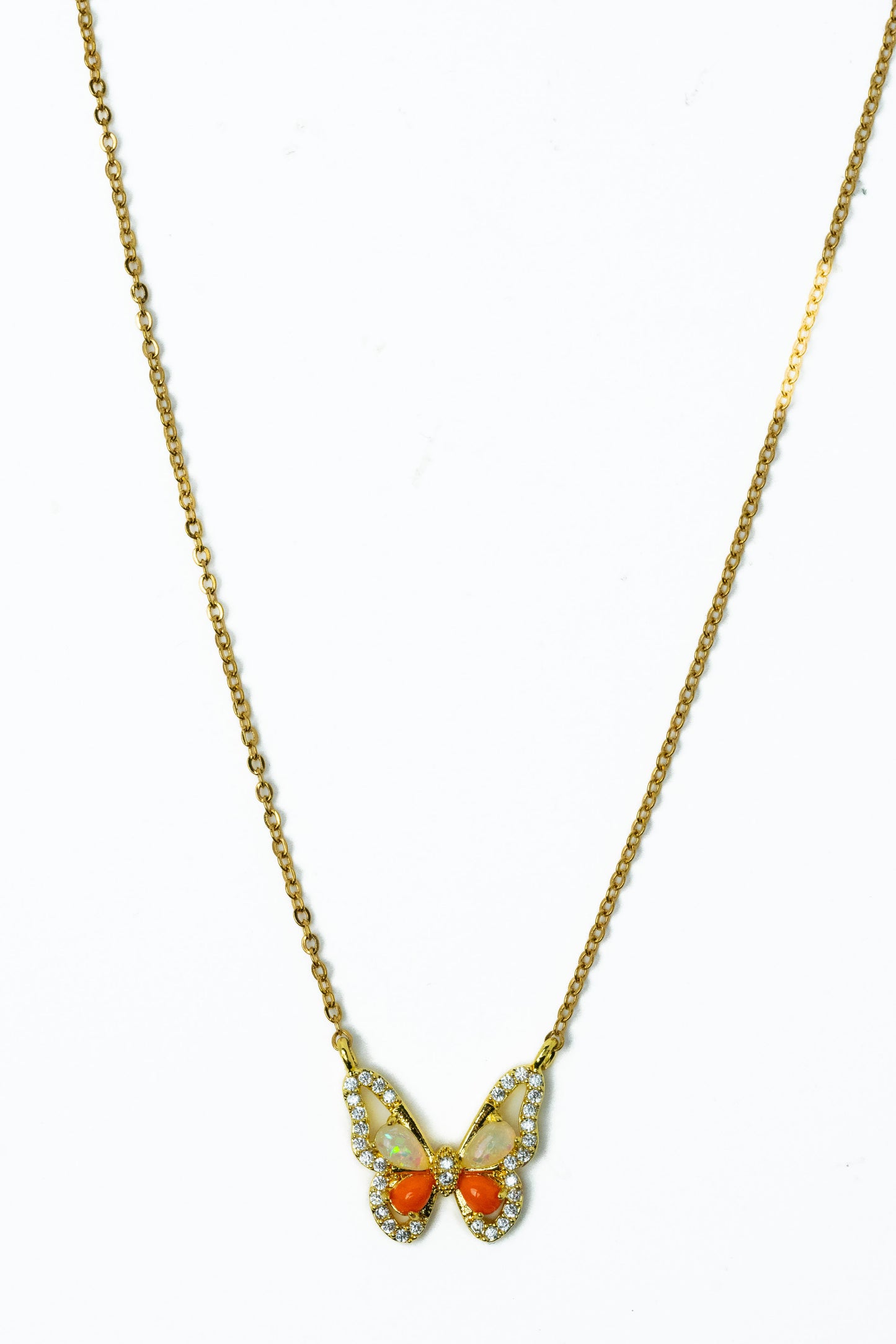 Orange Blossom Necklace - Gold Citrus Punch