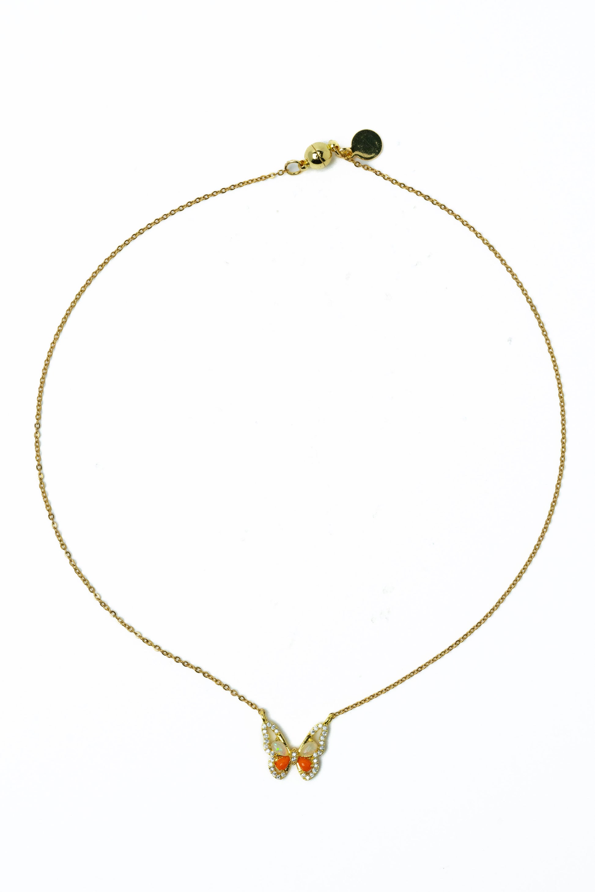 Orange Blossom Necklace - Gold Citrus Punch