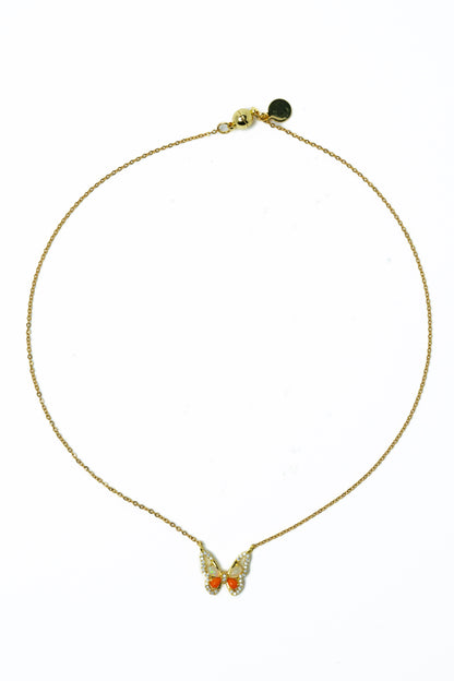 Orange Blossom Necklace - Gold Citrus Punch