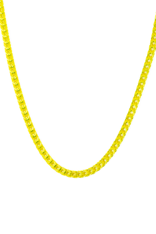 Addy Necklace - Metallic Lime Punch