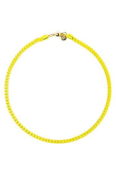 Addy Necklace - Metallic Lime Punch