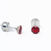 Delphy Earrings - Silver Red Velvet