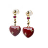 Forever Now Earrings - Gold Red Velvet