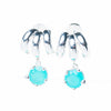 Talise Earrings - Liquid Metallic Pearl White Aqua