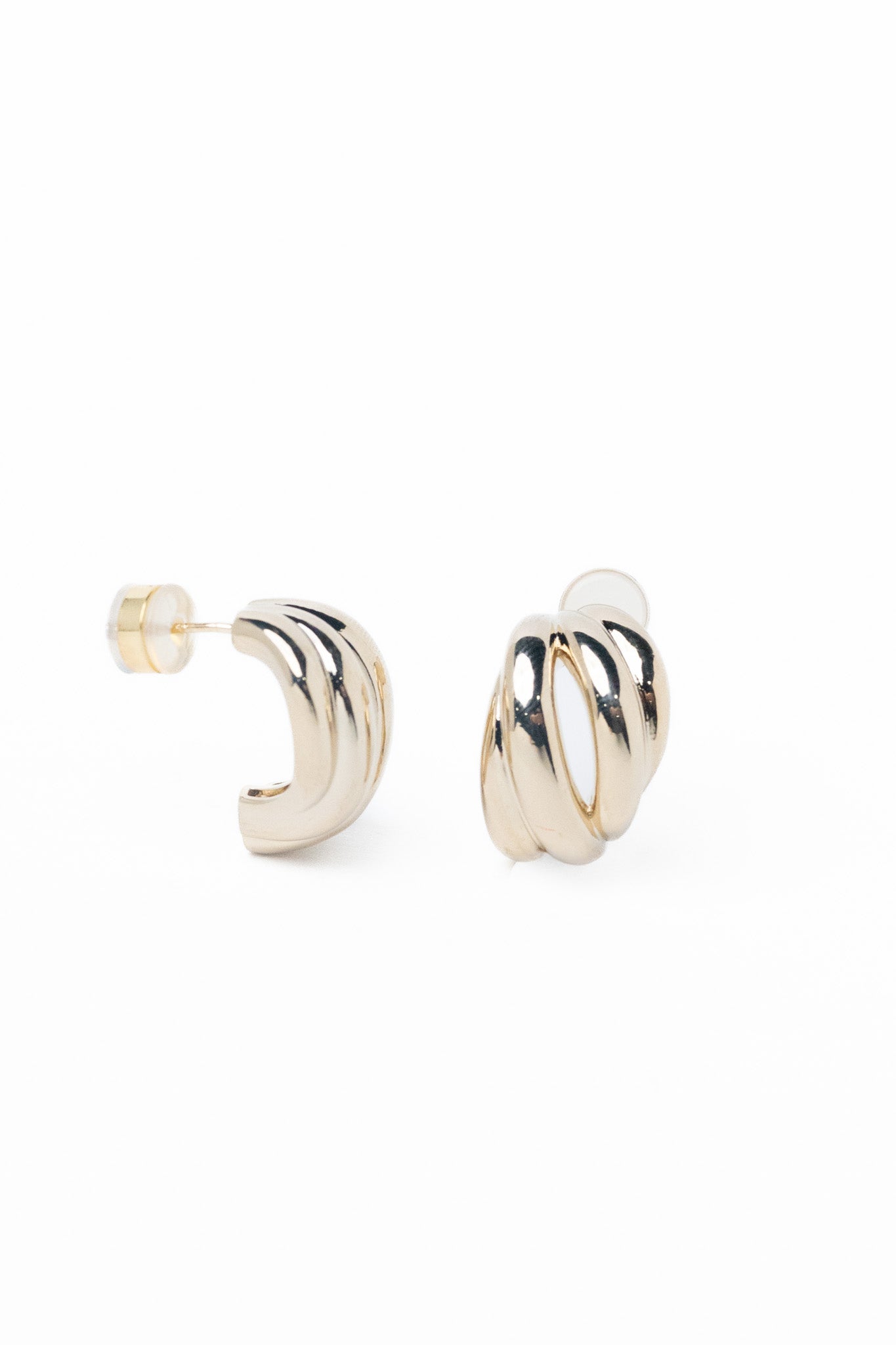 Alexandra Earrings - Metallic Linen