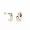 Alexandra Earrings - Metallic Linen