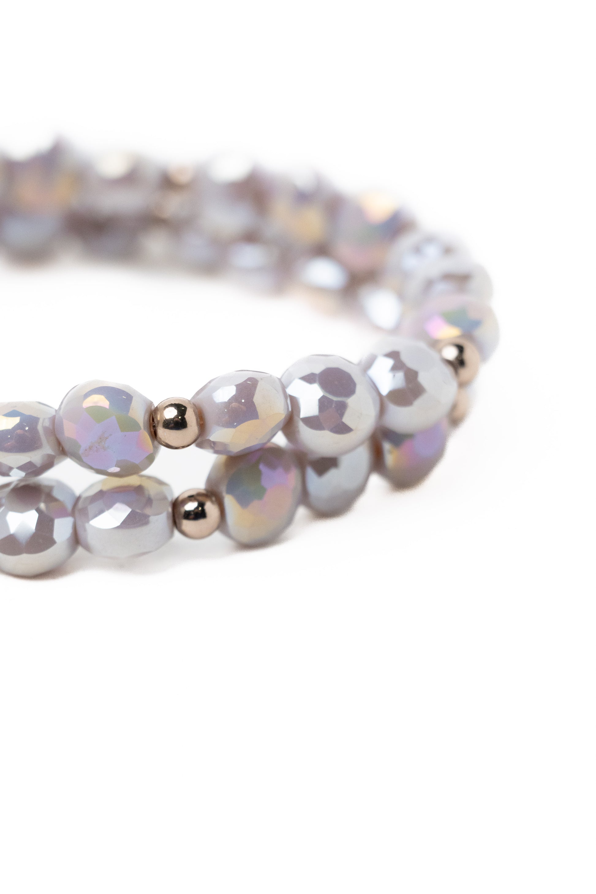 Shimmering Midnight Bracelet Set - Metallic Platinum