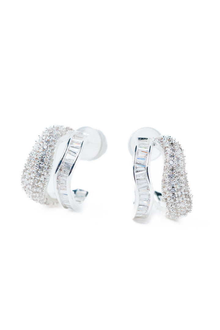 Thais Earrings - Liquid Metallic Pearl White